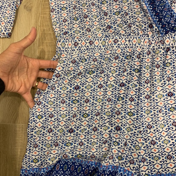 LOFT Beach Border Mosaic Wrap Romper - Picture 5 of 7